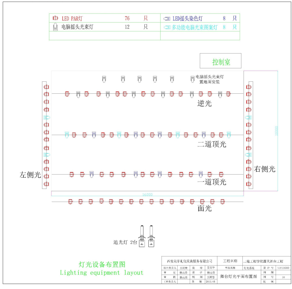 某工程學(xué)院露天舞臺(tái)及聲光電系統(tǒng)